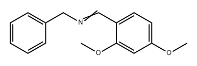 Benzenemethanamine, N-[(2,4-dimethoxyphenyl)methylene]- 구조식 이미지