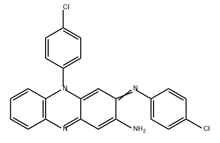 2-Phenazinamine, 5-(4-chlorophenyl)-3-[(4-chlorophenyl)imino]-3,5-dihydro- 구조식 이미지