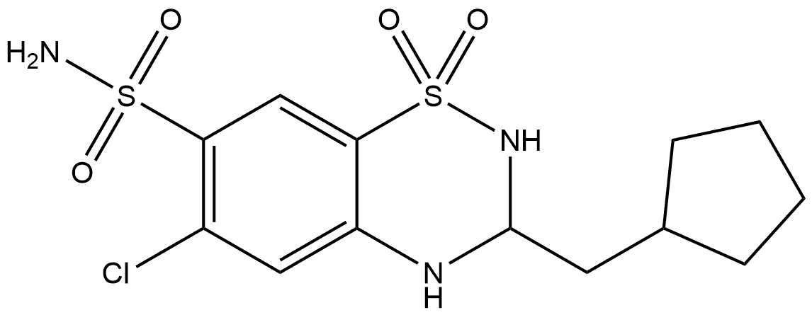 (-)-Cyclopenthiazide Structure