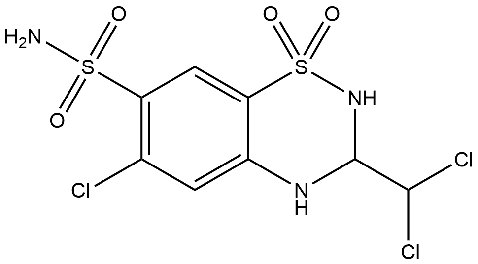 trichlormethiazide Structure