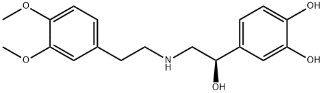 1,2-Benzenediol, 4-[(1R)-2-[[2-(3,4-dimethoxyphenyl)ethyl]amino]-1-hydroxyethyl]- Structure