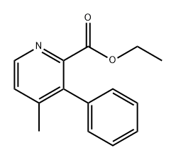 2-Pyridinecarboxylic acid, 4-methyl-3-phenyl-, ethyl ester Structure