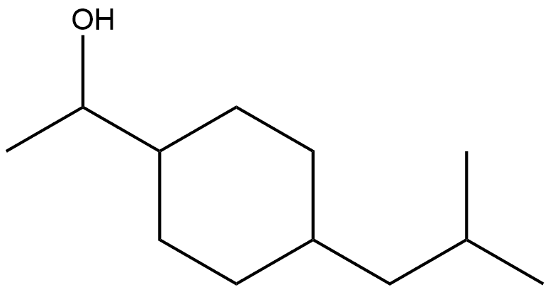 Cyclohexanemethanol, α-methyl-4-(2-methylpropyl)- Structure