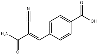 Benzoic acid, 4-(3-amino-2-cyano-3-oxo-1-propenyl)-, (E)- (9CI) Structure