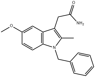 1H-Indole-3-acetamide, 5-methoxy-2-methyl-1-(phenylmethyl)- Structure