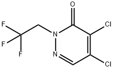 3(2H)-Pyridazinone, 4,5-dichloro-2-(2,2,2-trifluoroethyl)- Structure