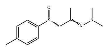 2-Propanone, 1-[(4-methylphenyl)sulfinyl]-, dimethylhydrazone, (R)- (9CI) 구조식 이미지