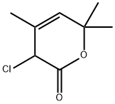 2H-Pyran-2-one, 3-chloro-3,6-dihydro-4,6,6-trimethyl- Structure