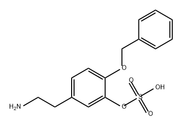 Phenol, 5-(2-aminoethyl)-2-(phenylmethoxy)-, 1-(hydrogen sulfate) 구조식 이미지
