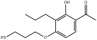 1-[2-Hydroxy-4-(3-mercaptopropoxy)-3-propylphenyl]ethanone Structure