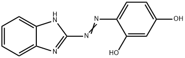 2-(2',4'-dihydroxyphenyl-1-azo)benzimidazole Structure