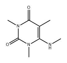 2,4(1H,3H)-Pyrimidinedione, 1,3,5-trimethyl-6-(methylamino)- 구조식 이미지