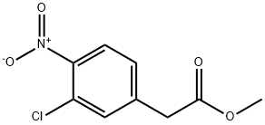 Benzeneacetic acid, 3-chloro-4-nitro-, methyl ester 구조식 이미지