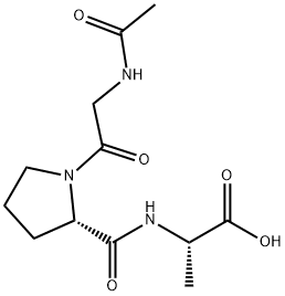 L-Alanine, N-[1-(N-acetylglycyl)-L-prolyl]- (9CI) Structure