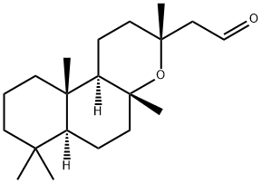 [3R,6aα,10bα,(-)]-Dodecahydro-3,4aβ,7,7,10aβ-pentamethyl-1H-naphtho[2,1-b]pyran-3α-acetaldehyde 구조식 이미지