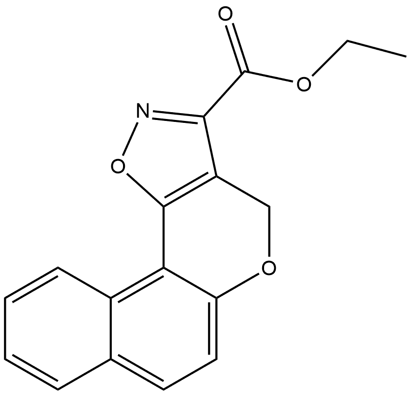 Ethyl 4H-naphtho[1',2':5,6]pyrano[3,4-d]isoxazole-3-carboxylate Structure