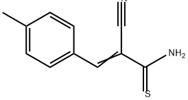 2-Propenethioamide, 2-cyano-3-(4-methylphenyl)- Structure