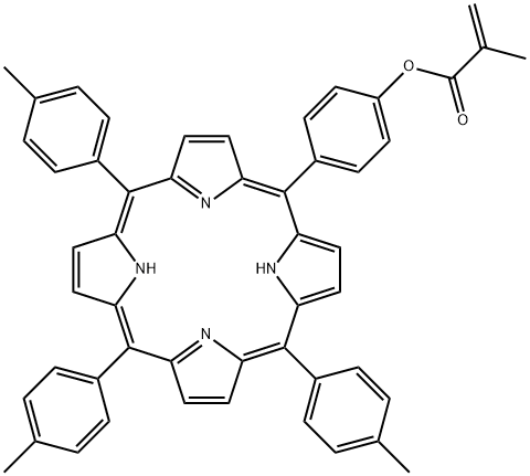 21H,23H-Porphine, 5-[4-[(2-methyl-1-oxo-2-propenyl)oxy]phenyl]-10,15,20-tris(4-methylphenyl)- (9CI) Structure