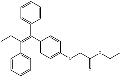 Acetic acid, [4-(1,2-diphenyl-1-butenyl)phenoxy]-, ethyl ester, (Z)- (9CI) 구조식 이미지