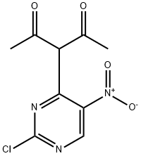 2,4-Pentanedione, 3-(2-chloro-5-nitro-4-pyrimidinyl)- Structure