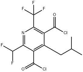 3,5-Pyridinedicarbonyldichloride,2-(difluoromethyl)-4-(2-methylpropyl)-6-(trifluoromethyl)- Structure