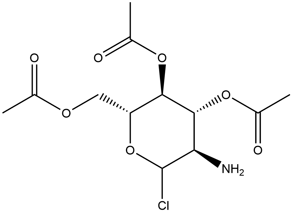 Glucopyranosyl chloride, 2-amino-2-deoxy-, 3,4,6-triacetate Structure