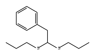 Benzene, [2,2-bis(propylthio)ethyl]- Structure