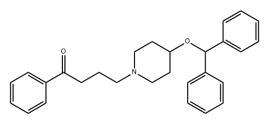 1-Butanone, 4-[4-(diphenylmethoxy)-1-piperidinyl]-1-phenyl- 구조식 이미지