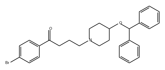 1-Butanone, 1-(4-bromophenyl)-4-[4-(diphenylmethoxy)-1-piperidinyl]- 구조식 이미지