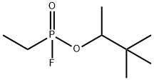 Phosphonofluoridic acid, P-ethyl-, 1,2,2-trimethylpropyl ester Structure