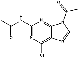 N-(9-Acetyl-6-chloro-9H-purin-2-yl)acetamide Structure