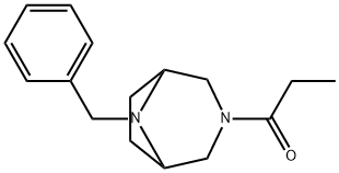 1-Propanone, 1-[8-(phenylmethyl)-3,8-diazabicyclo[3.2.1]oct-3-yl]- Structure