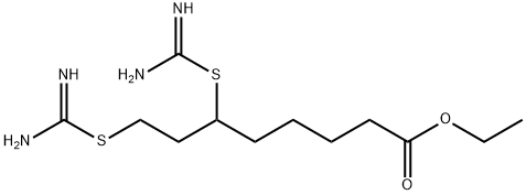 Octanoic acid, 6,8-bis[(aminoiminomethyl)thio]-, ethyl ester Structure