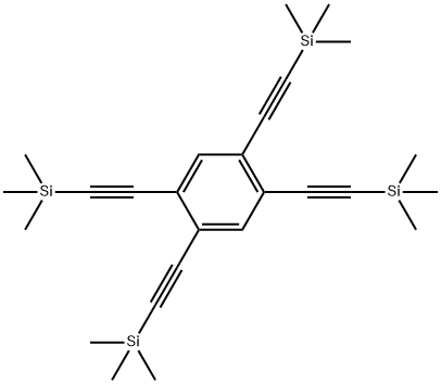 Benzene, 1,2,4,5-tetrakis[2-(trimethylsilyl)ethynyl]- Structure