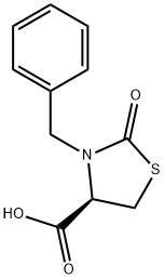 4-Thiazolidinecarboxylic acid, 2-oxo-3-(phenylmethyl)-, (4R)- Structure