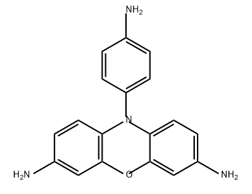 10H-Phenoxazine-3,7-diamine, 10-(4-aminophenyl)- Structure