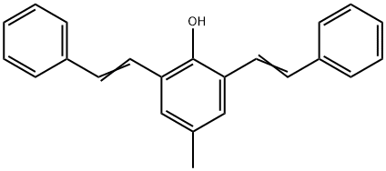 Phenol, 4-methyl-2,6-bis(2-phenylethenyl)- Structure