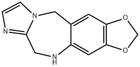 6H-1,3-Dioxolo[4,5-h]imidazo[2,1-c][1,4]benzodiazepine, 5,11-dihydro- Structure