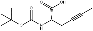 4-Hexynoic acid, 2-[[(1,1-dimethylethoxy)carbonyl]amino]-, (2S)- Structure