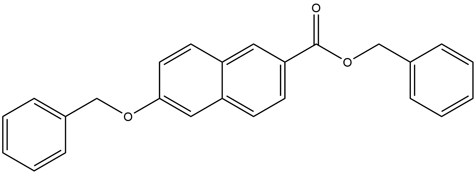 2-Naphthalenecarboxylic acid, 6-(phenylmethoxy)-, phenylmethyl ester Structure