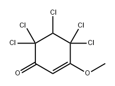 2-Cyclohexen-1-one, 4,4,5,6,6-pentachloro-3-methoxy- 구조식 이미지