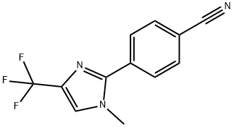 Benzonitrile, 4-[1-methyl-4-(trifluoromethyl)-1H-imidazol-2-yl]- 구조식 이미지