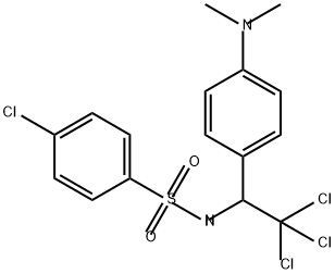 4-Chloro-N-[2,2,2-trichloro-1-[4-(dimethylamino)phenyl]ethyl]benzenesulfonamide 구조식 이미지