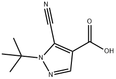 1H-Pyrazole-4-carboxylic acid, 5-cyano-1-(1,1-dimethylethyl)- Structure
