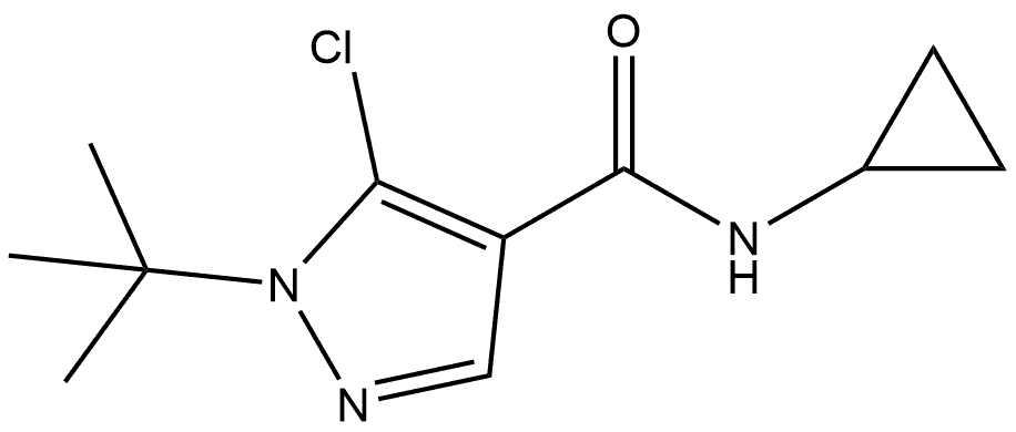 5-Chloro-N-cyclopropyl-1-(1,1-dimethylethyl)-1H-pyrazole-4-carboxamide Structure