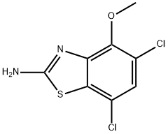 2-Benzothiazolamine, 5,7-dichloro-4-methoxy- Structure