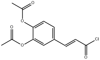 2-Propenoyl chloride, 3-[3,4-bis(acetyloxy)phenyl]-, (2E)- Structure