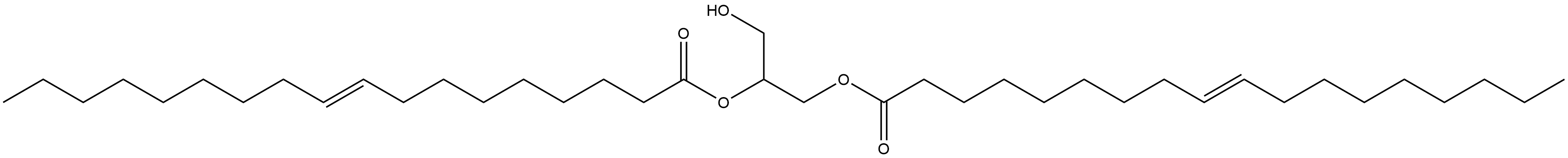 9-Octadecenoic acid, 1-(hydroxymethyl)-1,2-ethanediyl ester, (E,E)- Structure