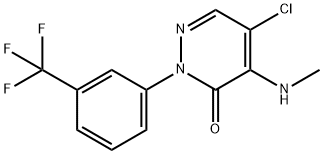 3(2H)-Pyridazinone, 5-chloro-4-(methylamino)-2-[3-(trifluoromethyl)phenyl]- 구조식 이미지