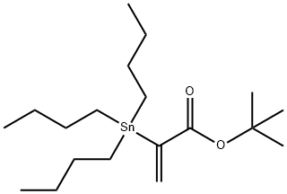 2-Propenoic acid, 2-(tributylstannyl)-, 1,1-dimethylethyl ester Structure